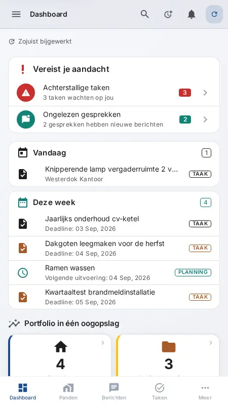 De EMALINO-app op een telefoon en in een browser, met dezelfde woning
